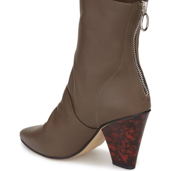 Topshop Shoes - topshop grey animal print slouchy heeled booties